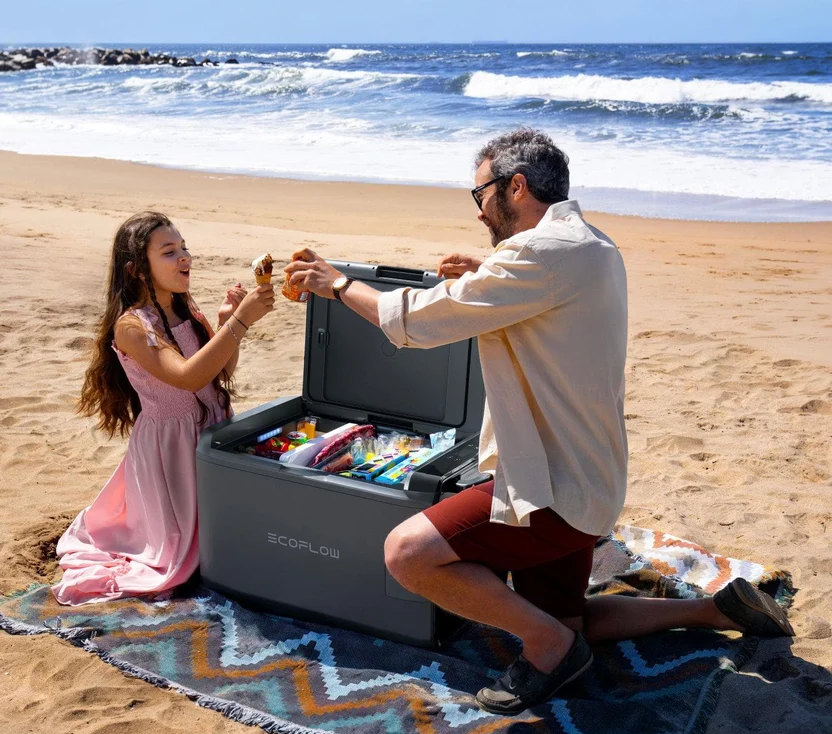 Top 10 Must-Have Accessories for Your 4x4 Adventure ecoflow portable fridge father daughter beach